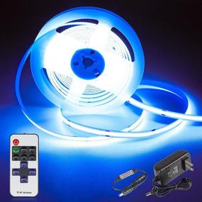 img 4 attached to 💡 COB LED Light Strips Blue, CT CAPETRONIX 9.84FT 3000k CRI 90+ Dimmable LED Tape Lights Kit with RF Remote and DC24V Power Supply: Flexible High Density LED Strip for Parties, Homes, DIY, Decoration