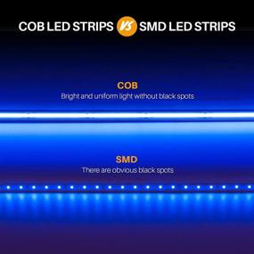 img 3 attached to 💡 COB LED Light Strips Blue, CT CAPETRONIX 9.84FT 3000k CRI 90+ Dimmable LED Tape Lights Kit with RF Remote and DC24V Power Supply: Flexible High Density LED Strip for Parties, Homes, DIY, Decoration