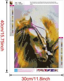 img 3 attached to 🎨✨ Colorful Horse DIY 5D Diamond Painting Kit - Create Stunning Crystal Art with Full Drill Rhinestones