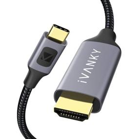 img 4 attached to 4K@60HZ USB C to HDMI Cable - iVANKY Thunderbolt 3 to HDMI Cable for MacBook Pro/Air, Surface Book, Samsung Galaxy, iPad Pro 2020, iMac, Dell XPS 13/15, ThinkPad P70 and More - 2M/6.6ft