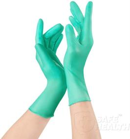 img 2 attached to 🧤 Large Aloegenii Synthetic Green Vinyl Disposable Gloves with Aloe Vera - 5.5 Mil Heavy Weight, Box of 100 - Powder-Free, Latex-Free Gloves for Cleaning, Food Service, and Office Use