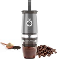 ☕ mulli portable burr coffee grinder - electric & manual 2-in-1 cafe grind, adjustable burr mill with 5 precise grind settings for drip, espresso, pour over, and more logo