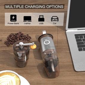 img 3 attached to ☕ Mulli Portable Burr Coffee Grinder - Electric & Manual 2-in-1 Cafe Grind, Adjustable Burr Mill with 5 Precise Grind Settings for Drip, Espresso, Pour Over, and More