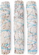 🌿 3 pack of 9-inch white sage smudge sticks: sustainably harvested, ideal for smudging & cleansing with included instructions логотип