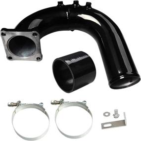 img 4 attached to 🔧 High Flow Silver Intake Elbow Tube Compatible with 2003-2007 Dodge Ram 5.9L Cummins Diesel – BETTERCLOUD, Black