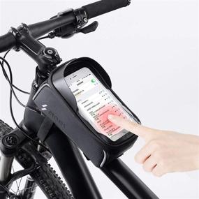 img 2 attached to 🚲 Bicycle Phone Bag: Waterproof, Touch Screen Holder Case for iPhone 12 Xs Max - Mountain Sports Storage Bag