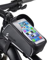 🚲 bicycle phone bag: waterproof, touch screen holder case for iphone 12 xs max - mountain sports storage bag logo