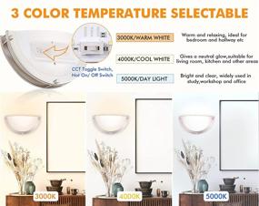 img 3 attached to 🌙 CLOUDY BAY 12-inch CRI90+ Dimmable LED Wall Sconce with Adjustable Color Temperature - ETL Listed Half Moon Wall Fixture in Brushed Nickel