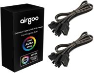 🔌 разветвитель rgb airgoo 4-контактный, совместим с материнскими платами asus aura rgb, msi mystic light, asrock aura rgb с 12-вольтовыми 4-контактными rgb-разъемами, комплект из 2 шт. логотип