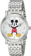 disney womens mickey analog quartz stainless steel logo