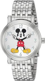 img 2 attached to Disney Womens Mickey Analog Quartz Stainless Steel