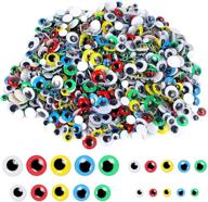 👀 vibrant 1000 pcs diy googly wiggle eyes: self adhesive craft stickers with multi colors and sizes logo