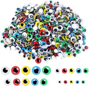 img 4 attached to 👀 Vibrant 1000 Pcs DIY Googly Wiggle Eyes: Self Adhesive Craft Stickers with Multi Colors and Sizes