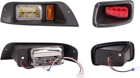 img 3 attached to 🚦 Premium Golf Cart LED Headlight Taillight Light Kit for EZGO TXT 1996-2015 Gas and Electric (12V Input)