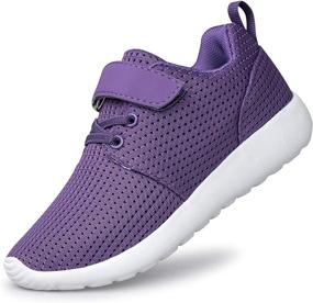 img 4 attached to Ultimate Comfort and Style: PDBQ Toddler 👟 Sneakers for Girls - Lightweight and Breathable Shoes