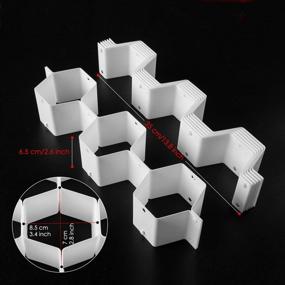 img 2 attached to 📦 Maximize Drawer Space: Flytianmy 8Pcs Adjustable Honeycomb Drawer Organizers for Underwear, Socks, Bras, Ties, Belts, and Scarves - 18 Slots (White)