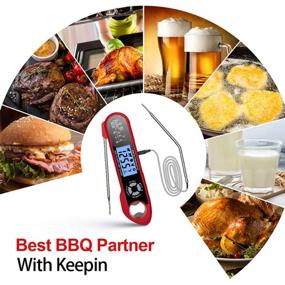 img 2 attached to 🌡️ Top-Rated BestGK Double-Probe Meat Thermometer: Fast 2s Instant Read, Waterproof, Alarm Function & Calibration – perfect for Cooking, Beef, Grilling, BBQ & Candy