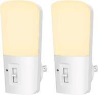 lohas plug in night light - dimmable led night lights with 🔌 dusk to dawn sensor, soft white 3000k sleep nightlight, adjustable brightness - 2 pack логотип