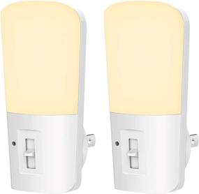 img 4 attached to LOHAS Plug in Night Light - Dimmable LED Night Lights with 🔌 Dusk to Dawn Sensor, Soft White 3000K Sleep Nightlight, Adjustable Brightness - 2 Pack