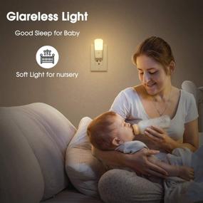 img 3 attached to LOHAS Plug in Night Light - Dimmable LED Night Lights with 🔌 Dusk to Dawn Sensor, Soft White 3000K Sleep Nightlight, Adjustable Brightness - 2 Pack