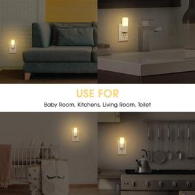 img 2 attached to LOHAS Plug in Night Light - Dimmable LED Night Lights with 🔌 Dusk to Dawn Sensor, Soft White 3000K Sleep Nightlight, Adjustable Brightness - 2 Pack