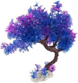 img 1 attached to 🌿 11.8-Inch Purple Underwater Plants for Accenting Plastic Fish Tanks and Aquariums by uxcell