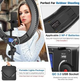 img 2 attached to 🎥 Pixel 19-inch Pro Vlogging Light: Ring Light with Wireless Remote Controller, LCD Display, Bi-Color 60W 3000K-5800K CRI≥97 & TLCI ≥99, and 3 Color Filters for YouTube, Twitch, and Facebook Live