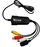 wiistar usb 2.0 video capture card device adapter - vhs to dvd digital converter - windows 10/8/7/xp - driver free - easycap compatible logo