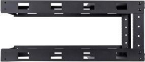 img 2 attached to 🔧 Kenuco 4U Wall Mount Open Frame Steel Network Equipment Rack - 24-Inch Depth - Black - W19'' x D24'' x H'' (DEEP-04U)