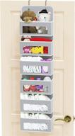 🏠 organize with ease: simple houseware's gray over door/wall mount 6 clear window pocket organizer логотип