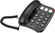 📞 ornin s016+ black big button corded telephone with speaker, desk phone logo