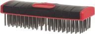 🔴 red devil 4166: ergonomic 7-inch soft grip stainless steel scrub brush for deep cleaning logo