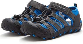 img 3 attached to Weestep Closed Hiking Sandal Toddler Boys' Shoes ~ Sandals