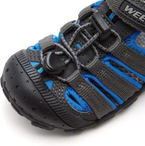 img 1 attached to Weestep Closed Hiking Sandal Toddler Boys' Shoes ~ Sandals