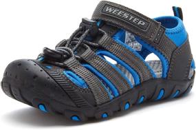 img 2 attached to Weestep Closed Hiking Sandal Toddler Boys' Shoes ~ Sandals