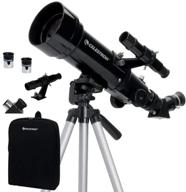 🔭 celestron 70mm travel scope: portable refractor telescope for beginners with fully-coated glass optics and bonus astronomy software package logo