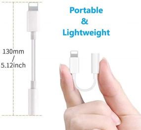 img 1 attached to 🎧 [Apple MFi Certified] 2 пакета адаптера разъема для наушников iPhone Lightning to 3.5mm Aux аудио адаптера Донгл кабеля - Совместим с iPhone 12 11 Xs MAX XR X 8 7 iPad iPod