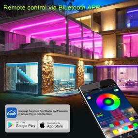 img 2 attached to 🎵 Micomlan 50ft/15M LED Strip Lights with Music Sync, Color Changing RGB LED Strip Lights with Built-in Mic, Bluetooth App Controlled LED Rope Lights, 5050 RGB LED Light Strip with APP, Remote, Mic, and 3 Button Control