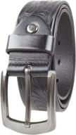 👔 gelante men's black leather belt 38003 l - accessories for men's belts logo