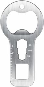 img 4 attached to 🍺 KITCHENDAO 4 in 1 Keychain Bottle Opener: The Ultimate Classic Beer Opener Gift for Father, Husband, Boyfriend (Silver)