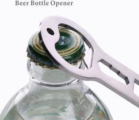 img 3 attached to 🍺 KITCHENDAO 4 in 1 Keychain Bottle Opener: The Ultimate Classic Beer Opener Gift for Father, Husband, Boyfriend (Silver)