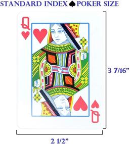 img 1 attached to 🃏 Copag 1546 Design - Premium Quality 100% Plastic Poker Cards, Regular Index, Green/Burgundy, Double Deck Set