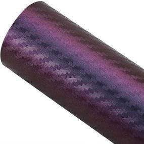img 2 attached to 🚗 ATMOMO Purple and Blue Car Chameleon Wrap Auto Carbon Fiber Wrapping Film - High-Quality Change Color Sticker Tint Vinyl - Air Bubble-Free - Ideal for Vehicle Transformation (75cm x 152cm)