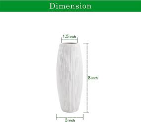 img 3 attached to 🏺 D'vine Dev 8 Inch White Ceramic Flower Vase with Waterfall Texture, VS-WF-8 – Perfect for Home Decor and Arrangements