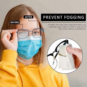 img 3 attached to 📸 Long-Lasting Nano Dry Wipe for Glasses - Anti Fog & Reusable Microfiber Cloth for Eyeglasses, Goggles, Screens, Cameras - Lens Cleaning Product (1 Pack, White)