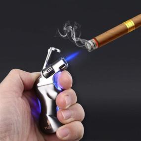 img 3 attached to Yusud Fire Jet Cigar Torch Lighter: Butane Gas Refillable, Smoking Solution with a Unique Sexy Woman Body Design and Blue LED Light - Creative Gift Ideas for Men