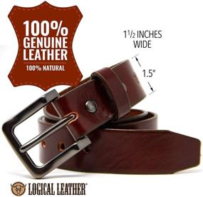 img 2 attached to 👔 Chestnut Logical Leather Men's Belt: Enhance Your Wardrobe with Premium Men's Belt Accessories