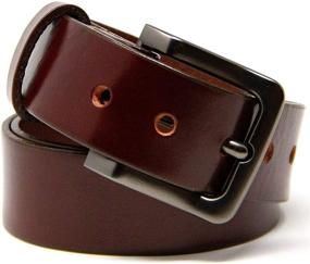 img 4 attached to 👔 Chestnut Logical Leather Men's Belt: Enhance Your Wardrobe with Premium Men's Belt Accessories