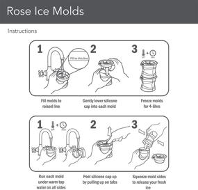 img 1 attached to 💐 Tovolo Leak-Free, Stackable Rose Ice Cube Mold Set - Tight Silicone Seal, Novelty Drink Mold - Clear, One Size