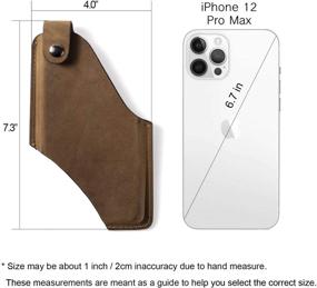 img 2 attached to 📱 Premium Gentlestache Leather Phone Holster: Stylish Belt Loop Phone Holder with Magnetic Button - Brown